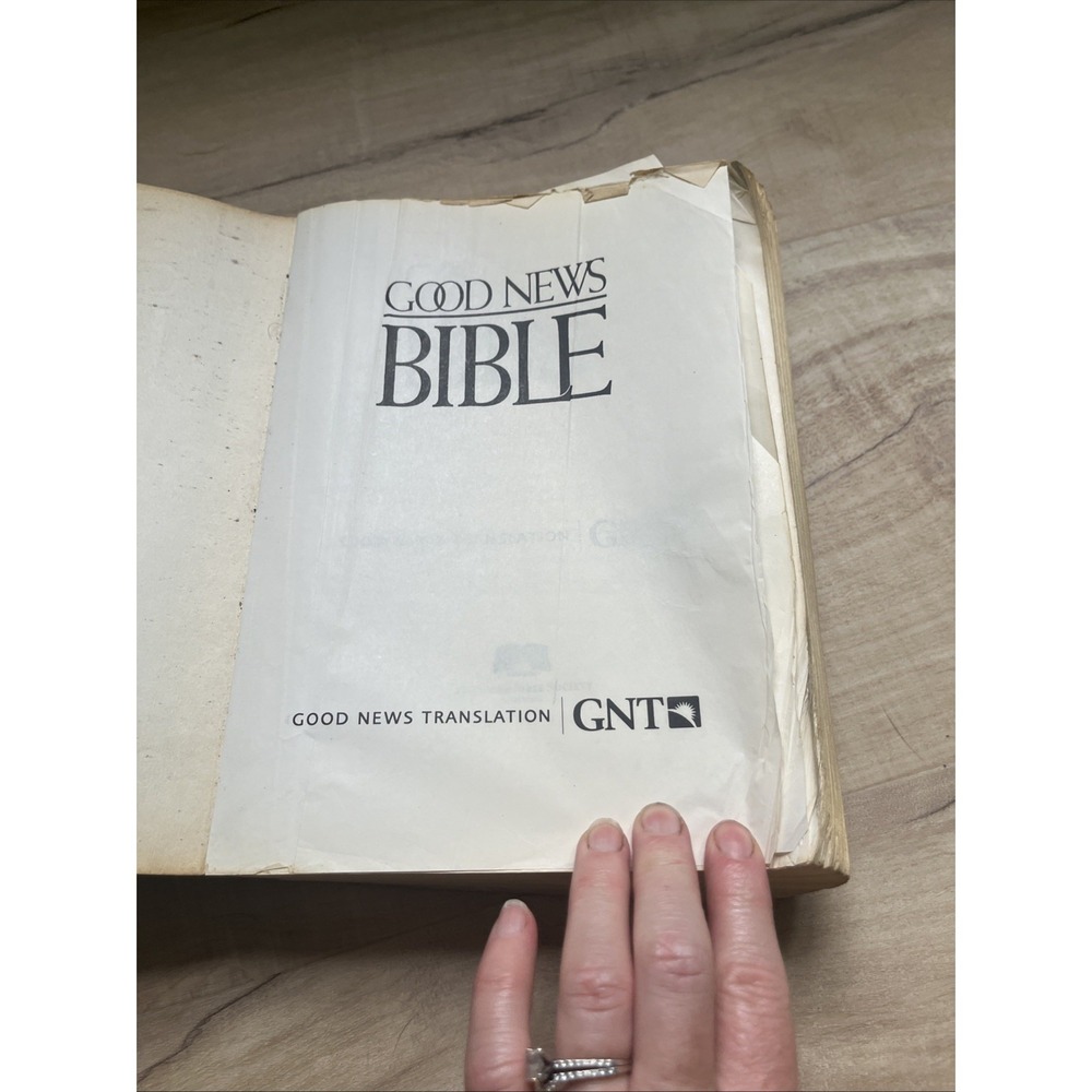 Large Print GOOD NEWS BIBLE 1992 VG American Bible Society - Picture 3 of 8